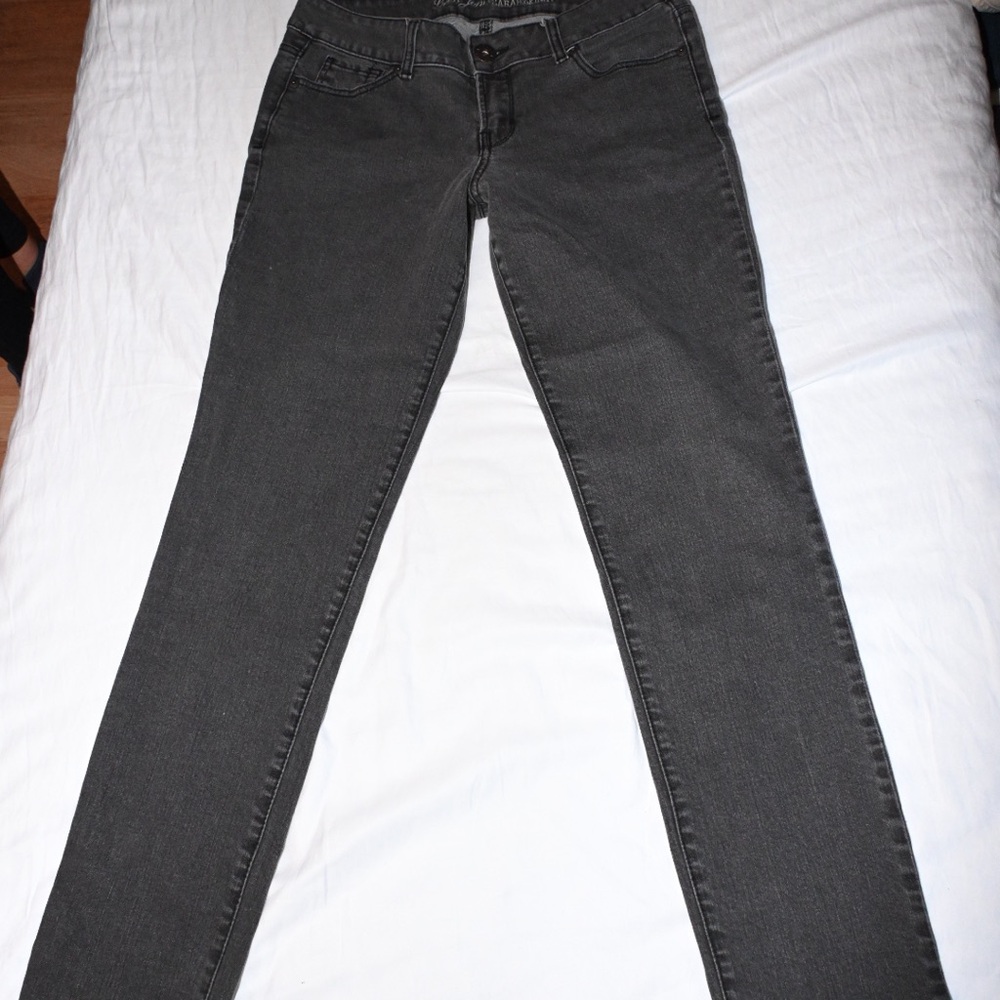 Guess Sarah Skinny Jeans Women 31 Faded Black/Grey Denim Low Rise